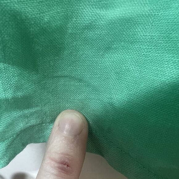 Charter Clube Women’s Embroidered Linen Tunic Size L Green Boho Festival Beachy - Picture 8 of 9